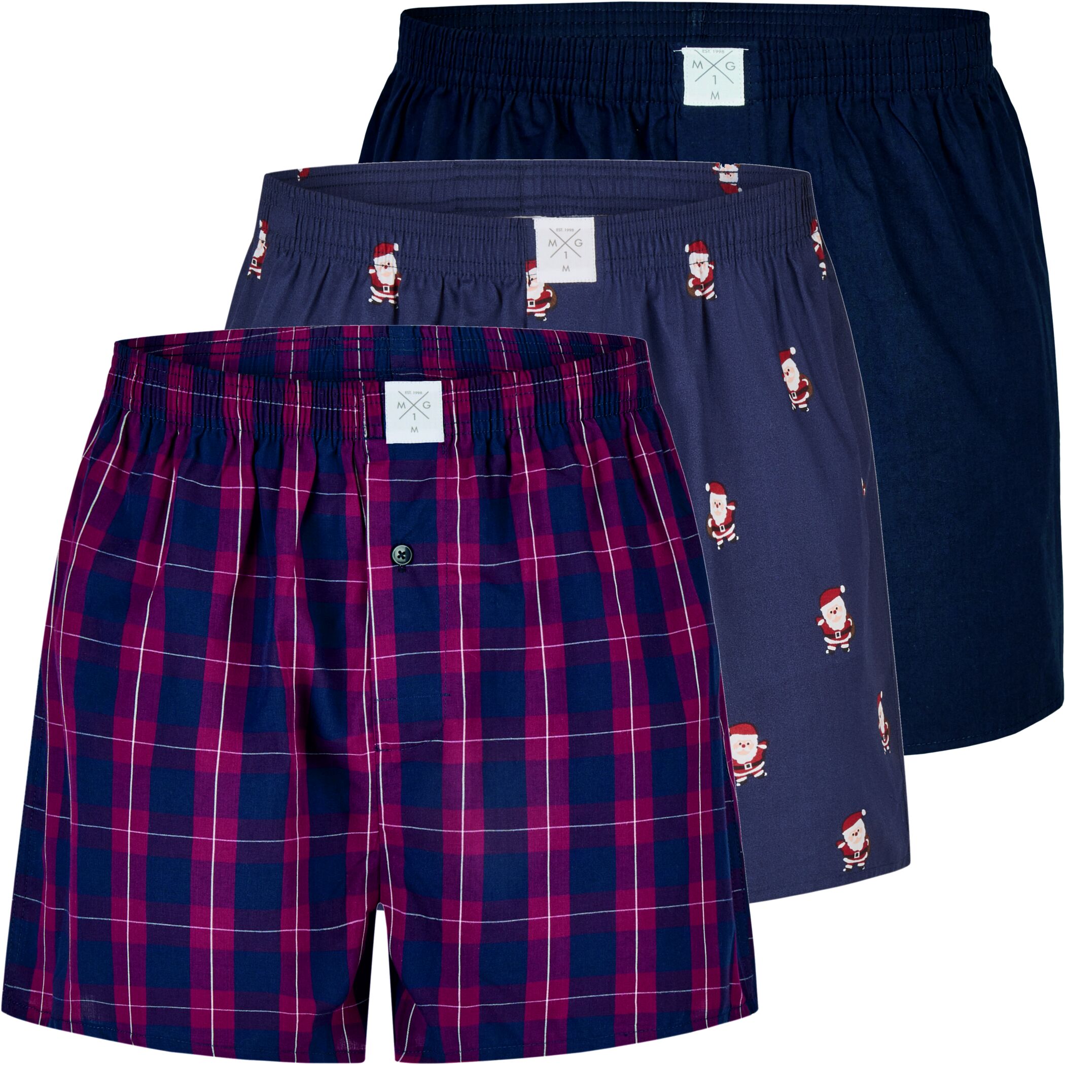 3er Pack MG-1 Boxershort Xmas Weihnachtsmann