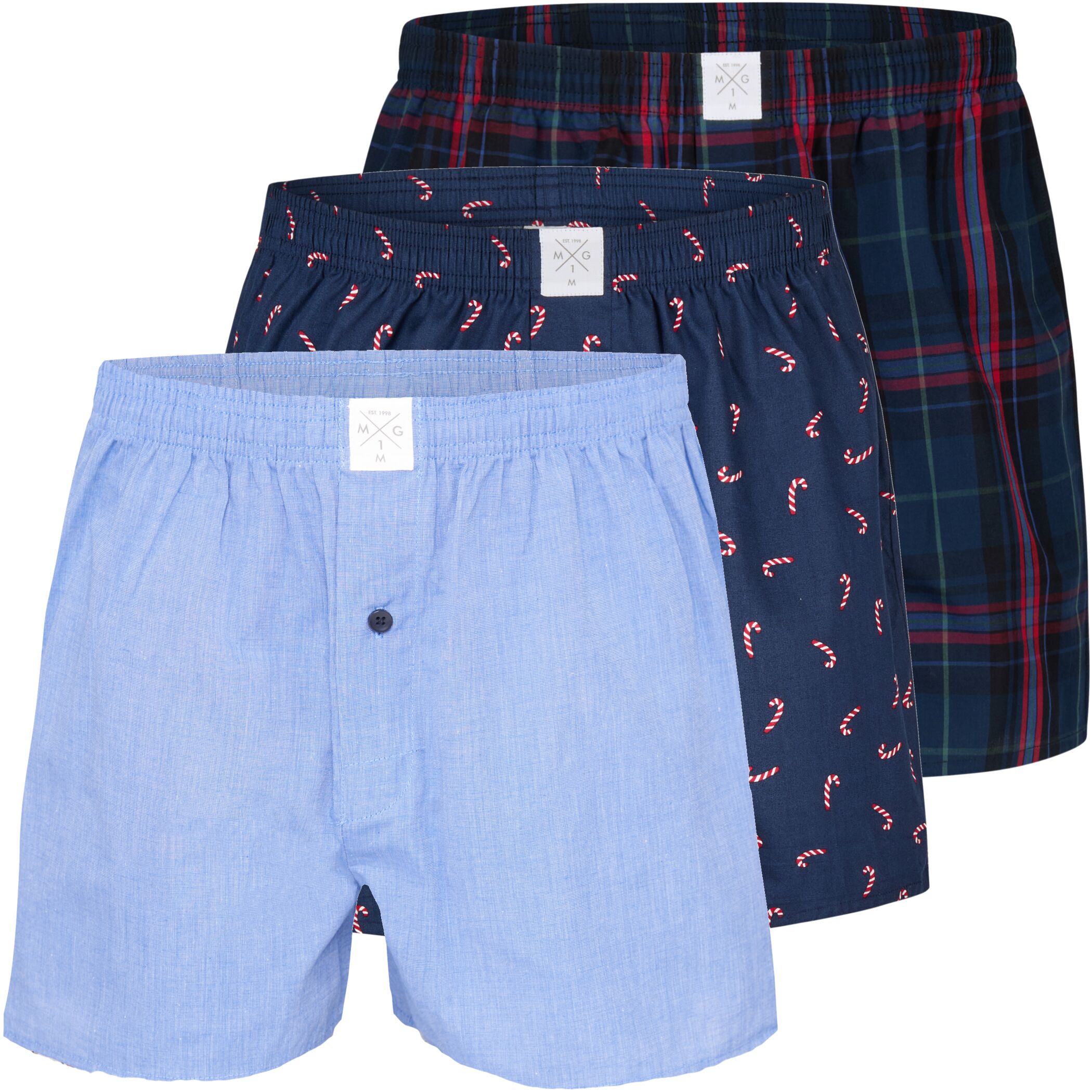 3er Pack MG-1 Boxershort Xmas Zuckerstange